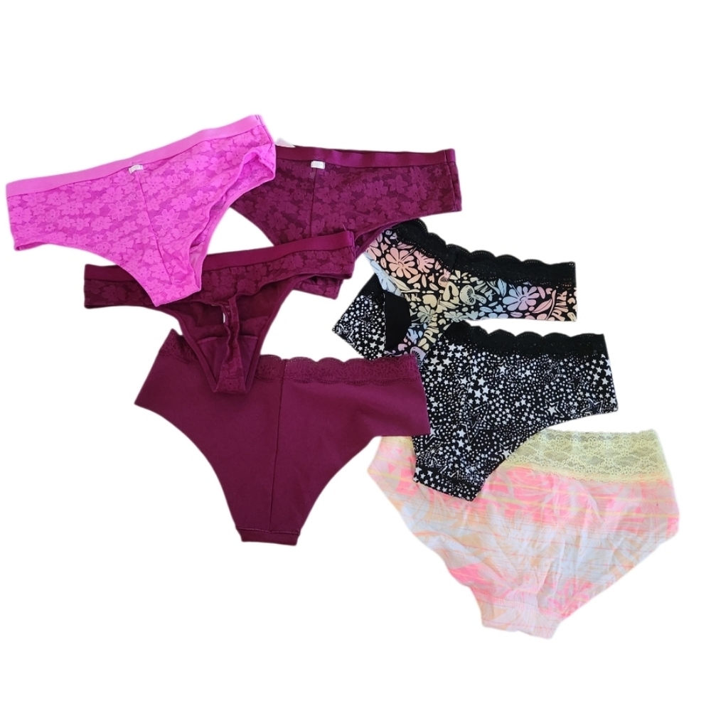 PINK Victoria's Secret Panties - Pink and Black Variety Sz Med Nwt - Picture 2 of 9